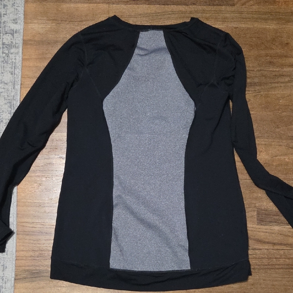 CAbi Black and Gray Long Sleeve Panel Tee - Picture 9 of 9